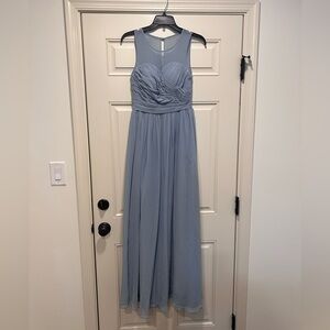 Azazie Light Blue Maxi Dress